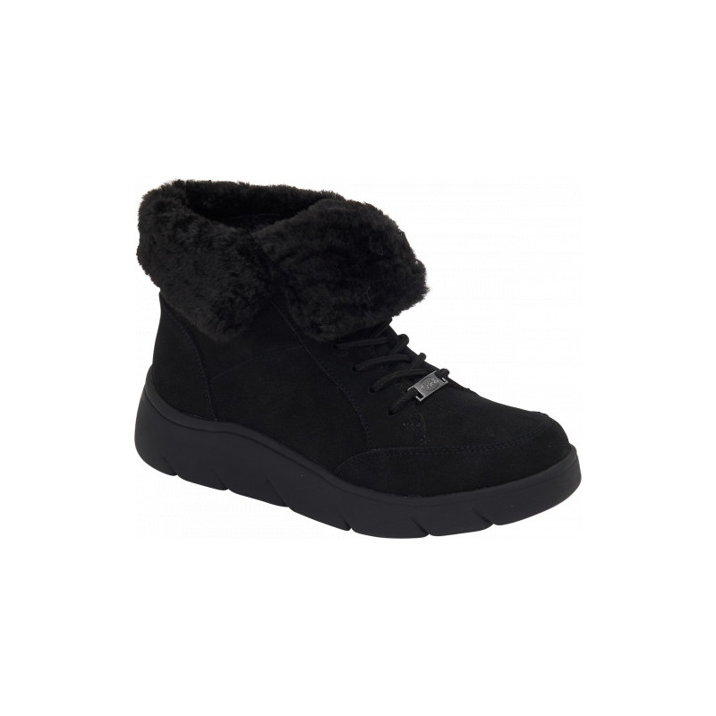 STELVIO Suede+Synthetic Fur Black