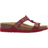 New BOGOTA WEDGE Satin + Beads Dk Red/Multi