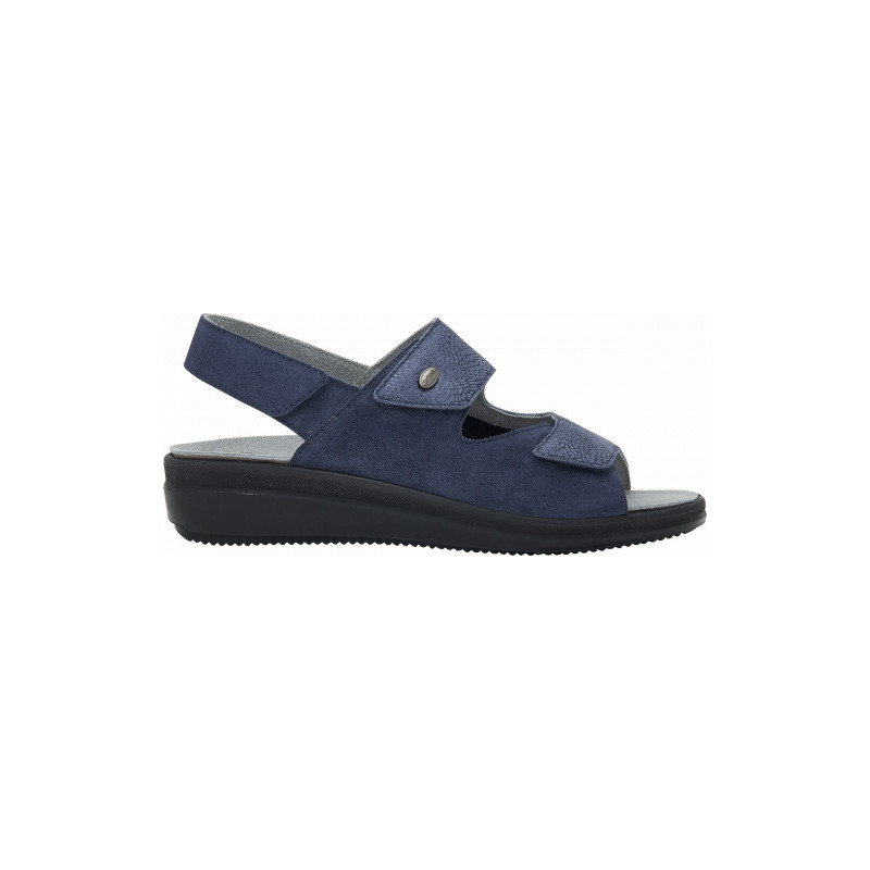 ANTONIA SANDAL Printed Suede+Suede Navy Blue