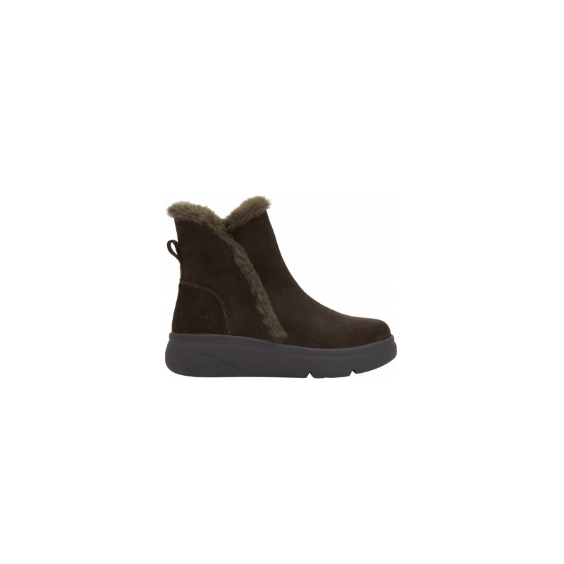 ZERMATT ZIP Suede+Synthetic Fur Dark Brown