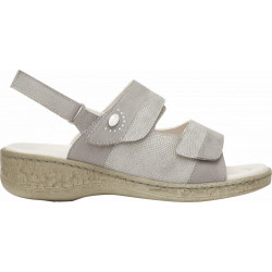 MARINELLA SANDAL Printed Lam. Synthetic + Microfiber Light Grey
 Pointure-37 Couleur-Gris