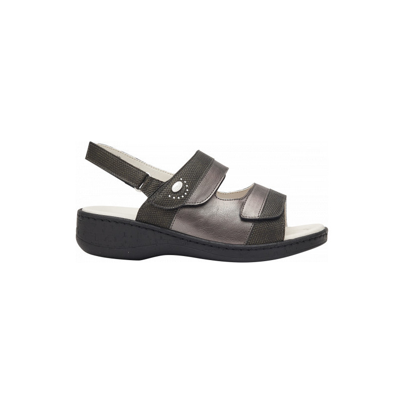 MARINELLA SANDAL Iridescent Synthetic + Printed Synthetic Black