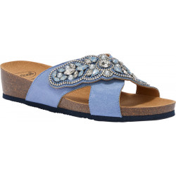 SALENTO CROSS (F) SYNTHETIC - GLITTERED MICROFIBER LIGHT BLUE
 Pointure-36