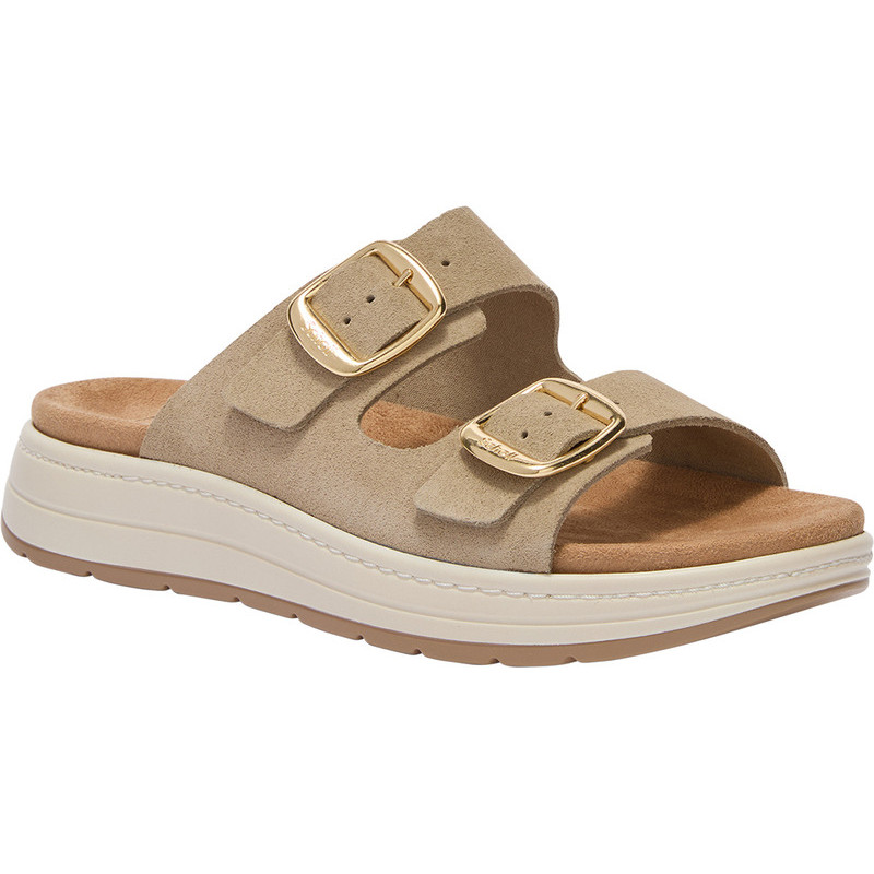 PACK 6 SCILLA 2 BUCKLES (F) LEATHER - SUEDE DARK BEIGE