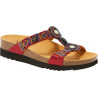 PACK 6 NEW BOGOTA' WEDGE (F) TEXTILE - SATIN BORDEAUX/MULTI